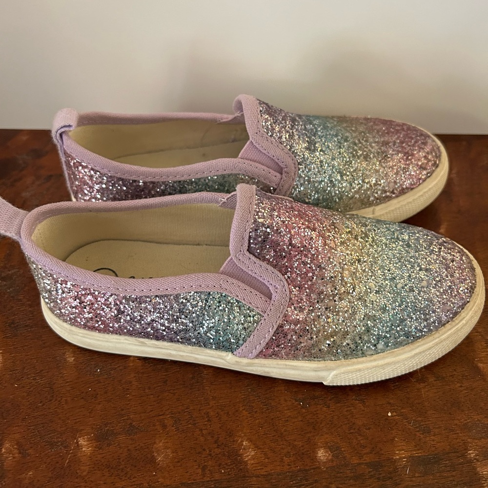 Cat & Jack Glitter Slip On Sneakers
